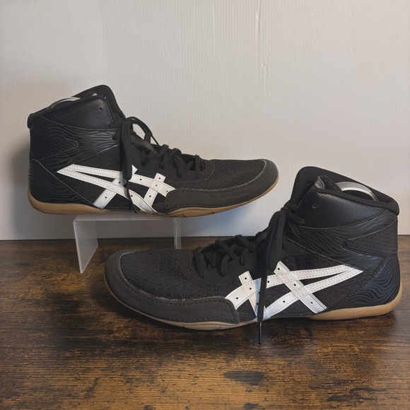 Asics Matflex 7 Wrestling Shoes Mens Sz 14 Black High Top‎ Lace Up 1081A051 main image 8